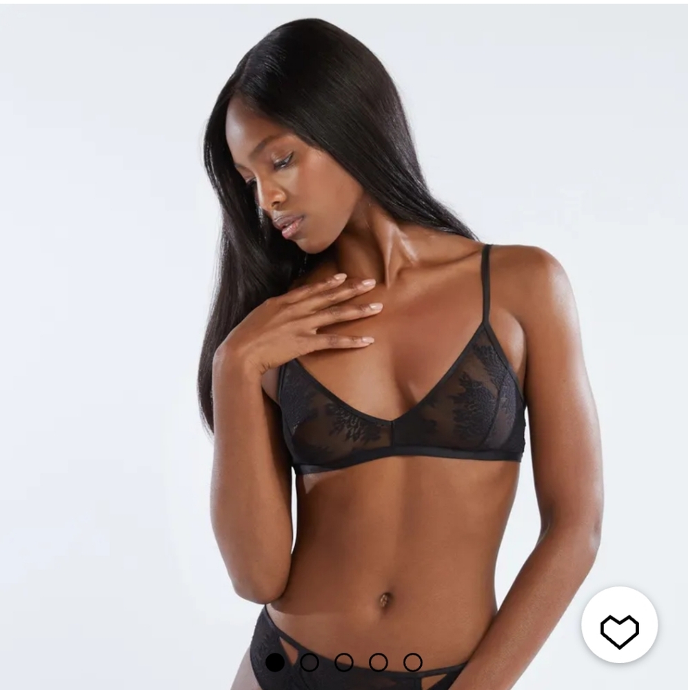 SAVAGE X FENTY Floral Tie Back Lace Bralette